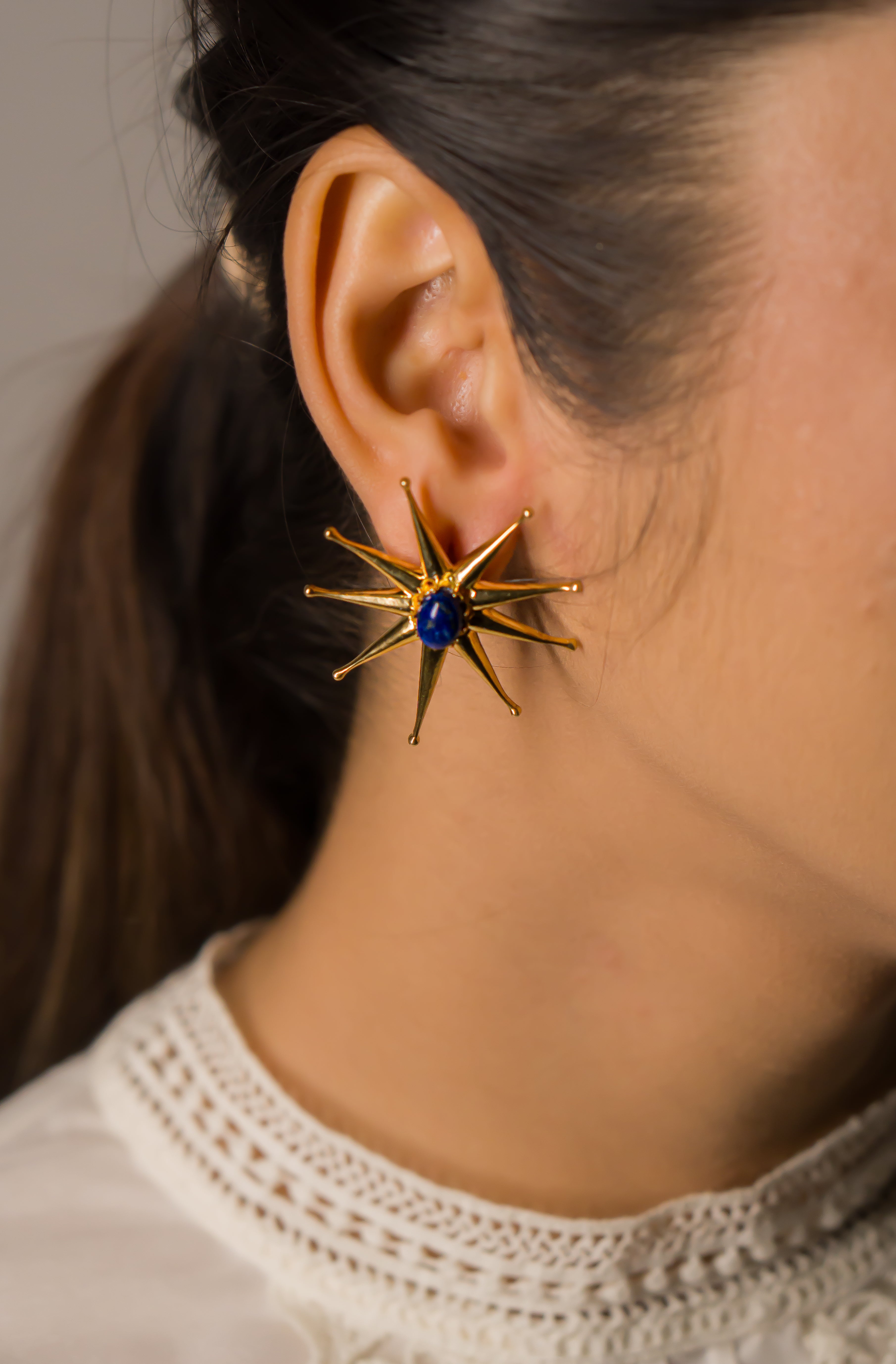 STELLAR STAR LAPIS EARRINGS