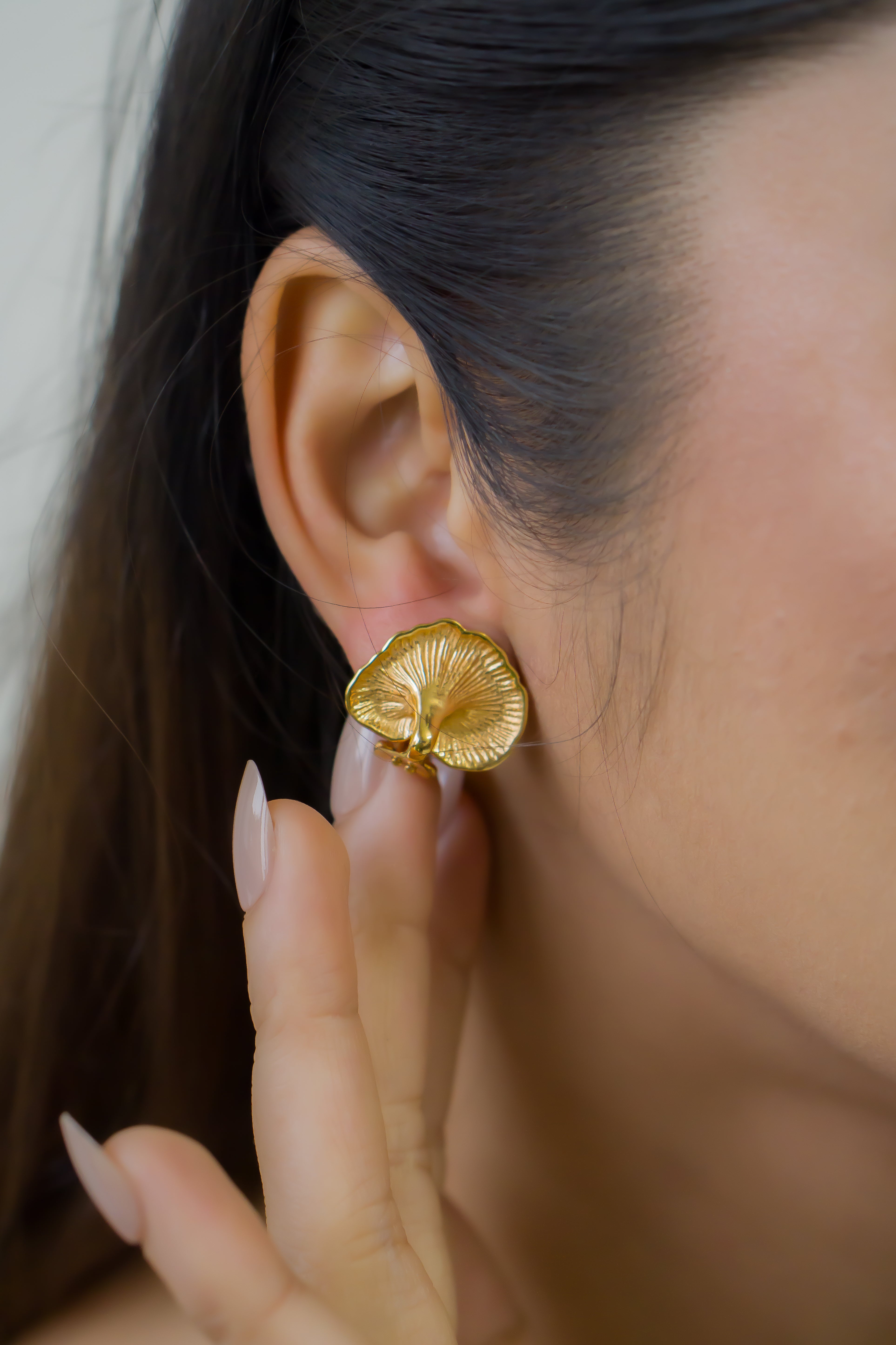 MUSHROOM TEXTURED LUXE EARRINGS