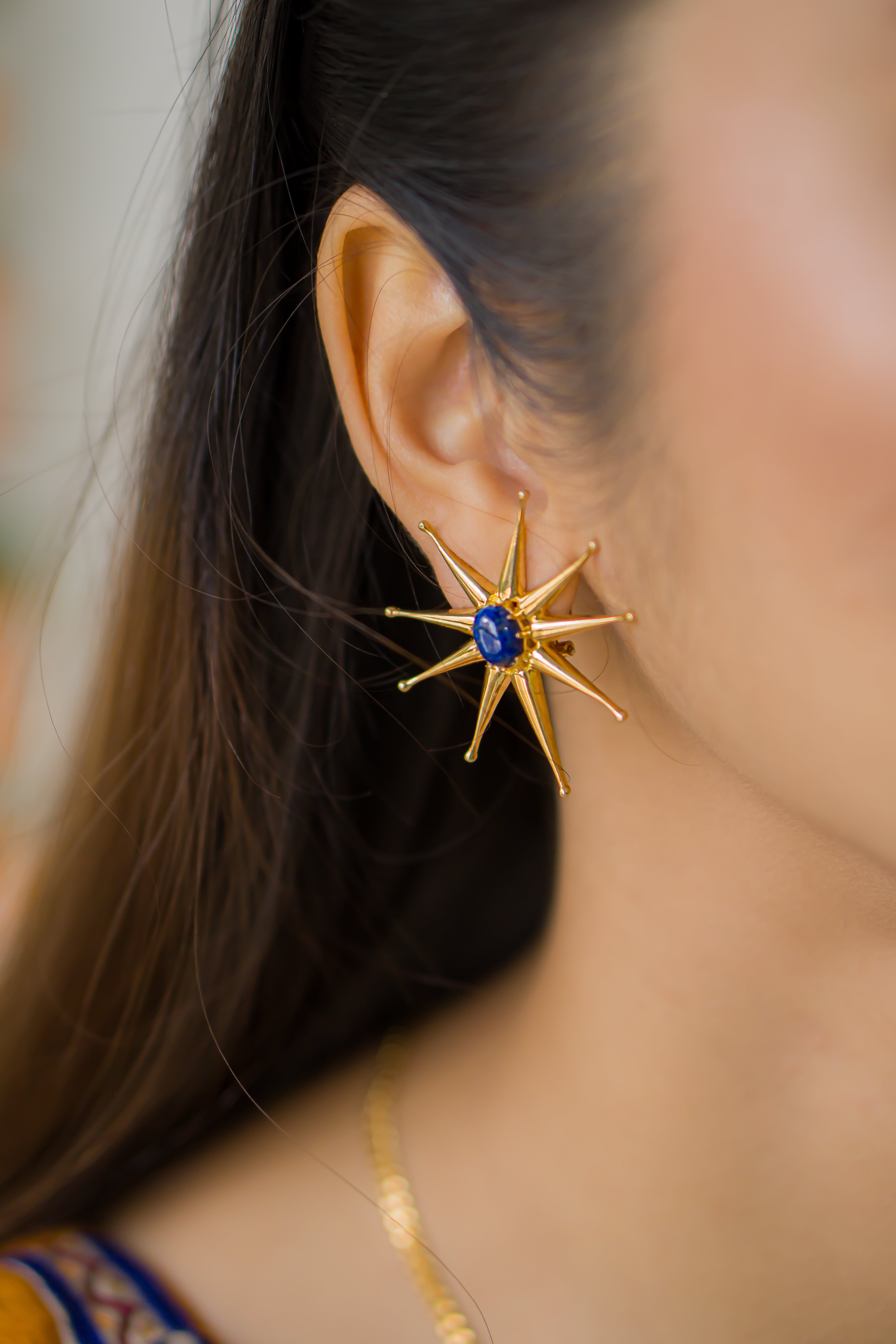 STELLAR STAR LAPIS EARRINGS