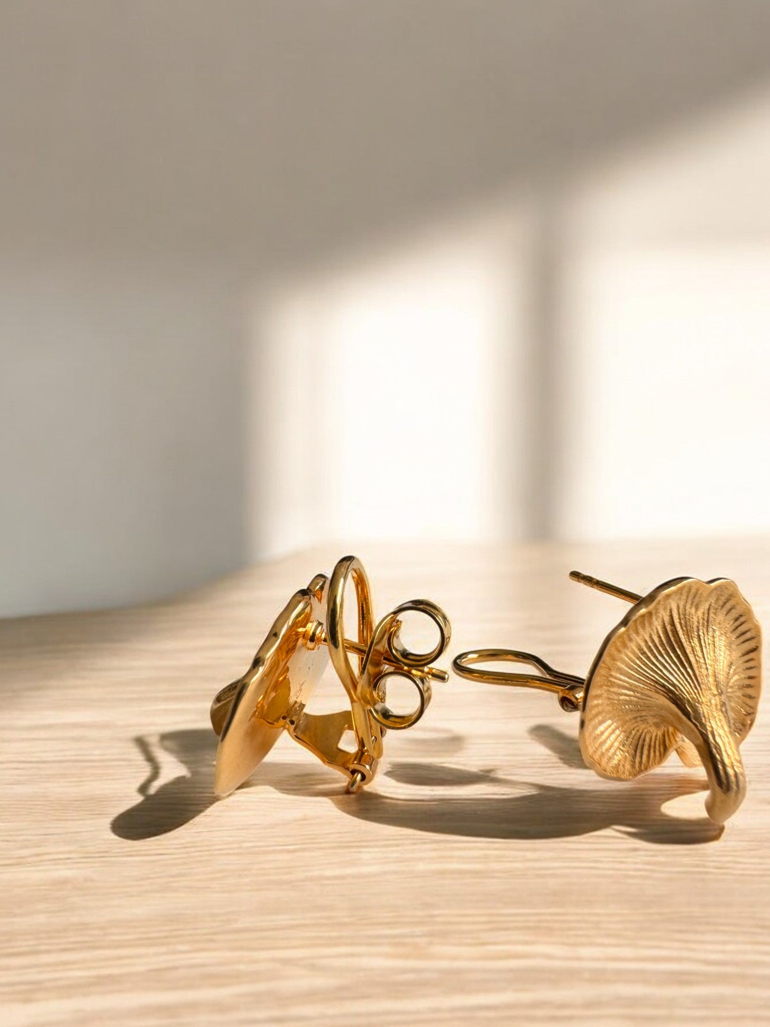 MUSHROOM TEXTURED LUXE EARRINGS