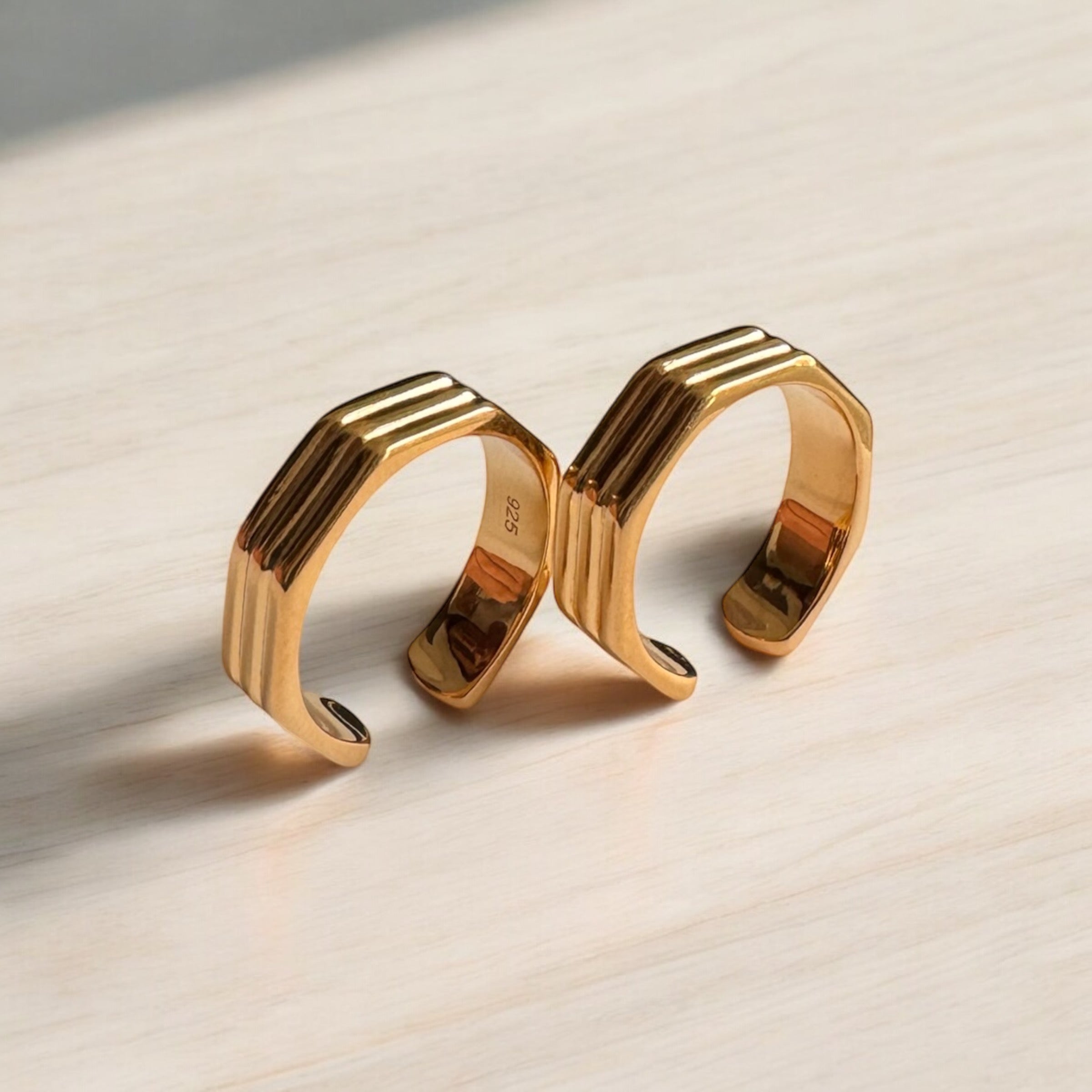 TRIO BAND TOE RING PAIR