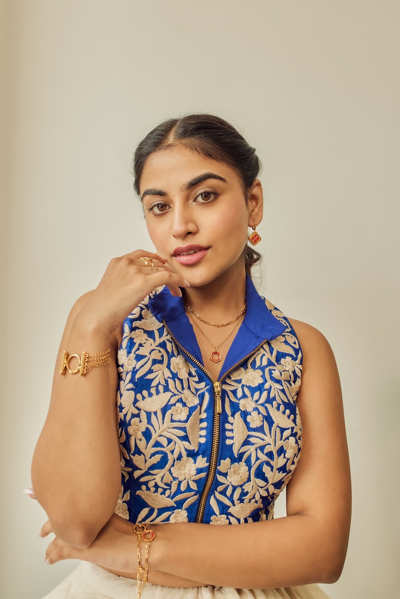 QUADRI CLOVER RED ENAMEL LONG EARRINGS 18K MICRON